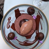 Chocolate dessert at Locafé in Grenoble