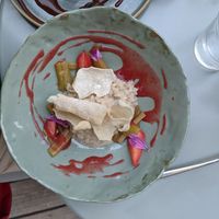 Rhubarb and strawberry at Locafé in Grenoble