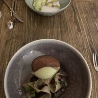 Two dessert options on the menu  at Locafé in Grenoble