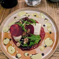 Starter with beetroot at Locafé in Grenoble