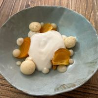 Persimmon dessert  at Locafé in Grenoble