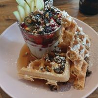 Vegan waffles 😋😁😋 at Method in Kendal