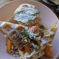 Vegan waffles (yummmm) at Method in Kendal