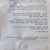 Menu 2 at Method in Kendal