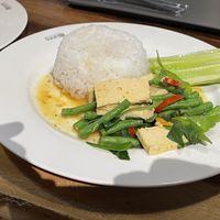 Rice with Thai spicy tofu, 99 baht  at Sook Sathorn - Silom in Bangkok