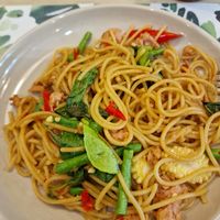 Spicy spagetti at Sook Sathorn - Silom in Bangkok