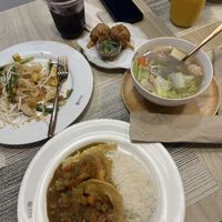 Japanese tempura curry. Pad Thai, drumsticks   at Sook Sathorn - Silom in Bangkok