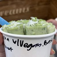 Matcha flavor  at Sweet Creams in Honolulu
