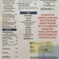 Vegan/Vegetarian Menu  at Mark Twain Dinette in Hannibal