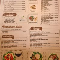 Normal menu at Huong Viet in Hanoi