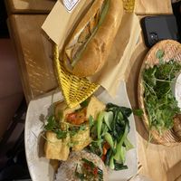 Vegan chicken bahn mi   at Huong Viet in Hanoi