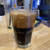 Iced black coffee. Not pictured: my smoothie because i drank it too fast. It was delicious   at Huong Viet in Hanoi