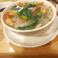Vegetables rice noodle soup at Huong Viet in Hanoi