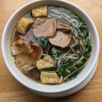 Vegan 'chicken' pho at Huong Viet in Hanoi