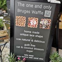 Outside at Otto Waffle Atelier in Bruges