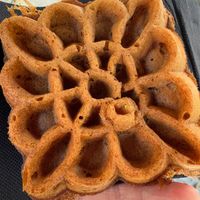 Plain vegan walk away waffle  at Otto Waffle Atelier in Bruges