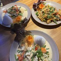 Kokos Curry and Pho Xao Chay, all vegan   at Nón Café et Cuisine in Siegen