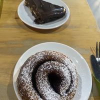 incredible cinnamon roll and chocolate tiffin  at The Quirk Space in Olney