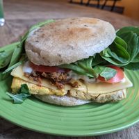 Garden Breakfast Muffin at Portia's Diner in Clintonville