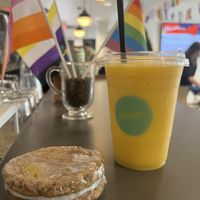 Oatmeal cookie sandwich and Orange Creamsicle (omit the whipped cream)  at Union in Dallas