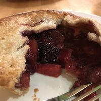 Inside the mixed berry at Peaked Pies in Whistler