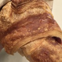 Vegan croissant (it’s filled with raspberry jam)  at Metropole QVB in Sydney