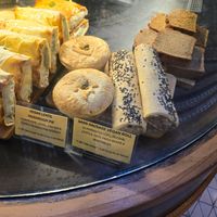 Vegan sausage roll and lentil mushroom pie at Metropole QVB in Sydney