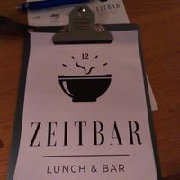 Getränkekarte at Zeitbar in Bad Kissingen