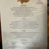 Menu  at Osteria 57 in New York City