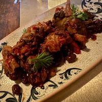 Grilled Maitake (vegan main)  at Osteria 57 in New York City