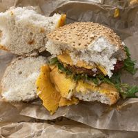 Excuse the picture. However, it was quite difficult to eat… staff was very helpful with cutlery as they could see my struggle.   at Copper Branch - Cours Charlemagne in Lyon