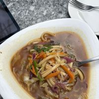 Nepali Noodle soup with amazing broth   at Utpala Café in Kathmandu