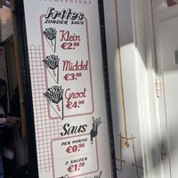 Menu 2  at Vleminckx Sausmeesters in Amsterdam