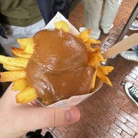 Small fries with satay sauce  at Vleminckx Sausmeesters in Amsterdam