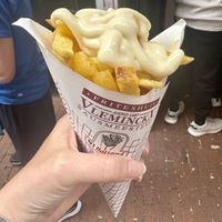 Dutch fries with vegan mayo  at Vleminckx Sausmeesters in Amsterdam