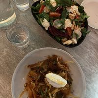 green salad and sweet potato at Food Does Matter 푸드더즈매터 in Seoul