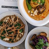 Meatball Romesco & Spicy Noodle
& Mushroom Barley Risotto at Food Does Matter 푸드더즈매터 in Seoul