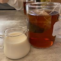 Tea with oat milk (oat milk is optional)  at Food Does Matter 푸드더즈매터 in Seoul