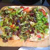 Flammkuche at Brauhaus Rattenberg in Rattenberg