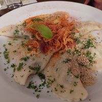Schlutzkrapfen at Brauhaus Rattenberg in Rattenberg
