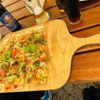 Veganer Flammkuchen at Brauhaus Rattenberg in Rattenberg