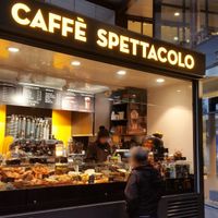 Exterior inside station at Caffe Spettacolo in Zug