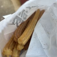 6pcs cinnamon sugar with vegan chocolate 10€  at Sweet Churro in Dublin