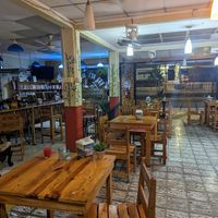 Indoor seating at Restobar Balú in Quepos