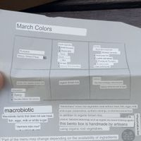 Translated component descriptions  at Masumoto - Ginza Mitsukoshi in Tokyo