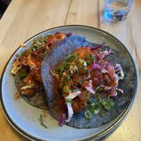 Fried banana flower tacos  at Mestizo in Portland