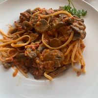 Linguine Amor di Pasta (my apologies this is after we started eating so good almost forgot to take pic)  at Amor Di Pasta in Miami