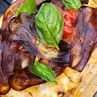 Eggplant foccacia at Amor Di Pasta in Miami
