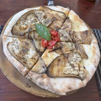 Eggplant focaccia  at Amor Di Pasta in Miami