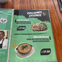 Veg menu 2025  at Karamba Restobar  in Paracas